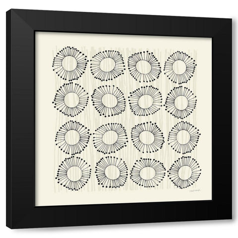 Main Street Twirled Monochrome Black Modern Wood Framed Art Print with Double Matting by Warrick, Cheryl