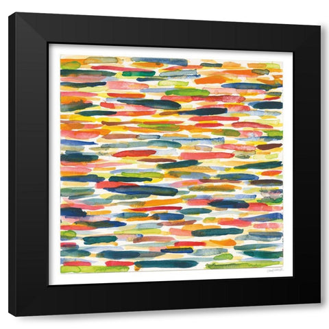 Colorful Patterns X Black Modern Wood Framed Art Print with Double Matting by Warrick, Cheryl