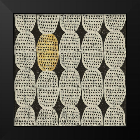 Kitchen Play Pattern II BWG Black Modern Wood Framed Art Print by Warrick, Cheryl