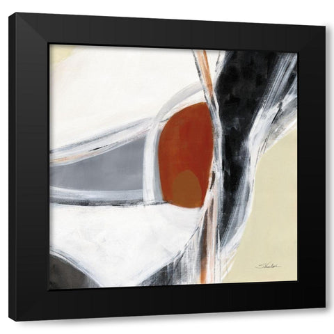 Terracotta Knot Black Modern Wood Framed Art Print with Double Matting by Vassileva, Silvia