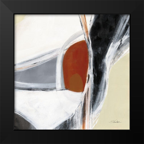 Terracotta Knot Black Modern Wood Framed Art Print by Vassileva, Silvia