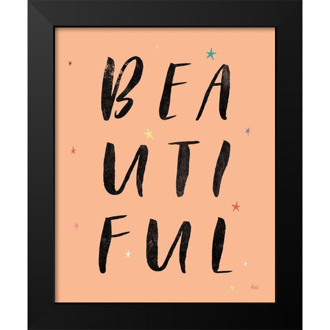 Colorful Bold Words II Black Modern Wood Framed Art Print by Marshall, Laura