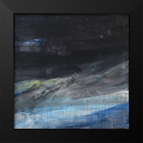 Flow I Black Modern Wood Framed Art Print by Hristova, Albena