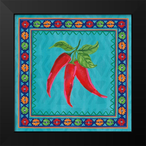Mucho Caliente I Black Modern Wood Framed Art Print by Zaman, Farida
