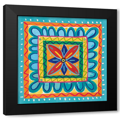 Mucho Caliente IX Black Modern Wood Framed Art Print with Double Matting by Zaman, Farida