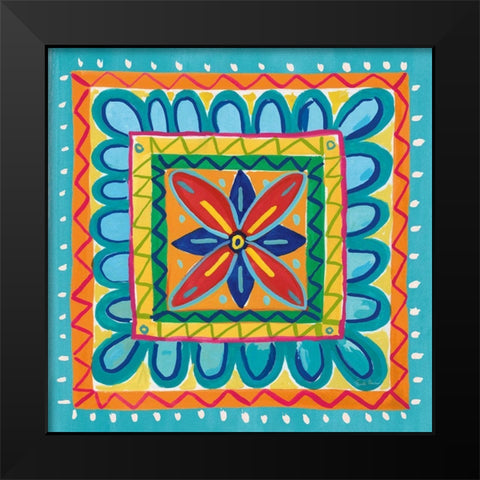 Mucho Caliente IX Black Modern Wood Framed Art Print by Zaman, Farida