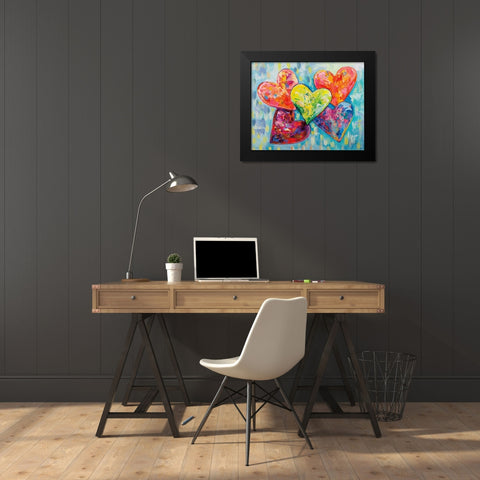 Family Love Black Modern Wood Framed Art Print by Vertentes, Jeanette