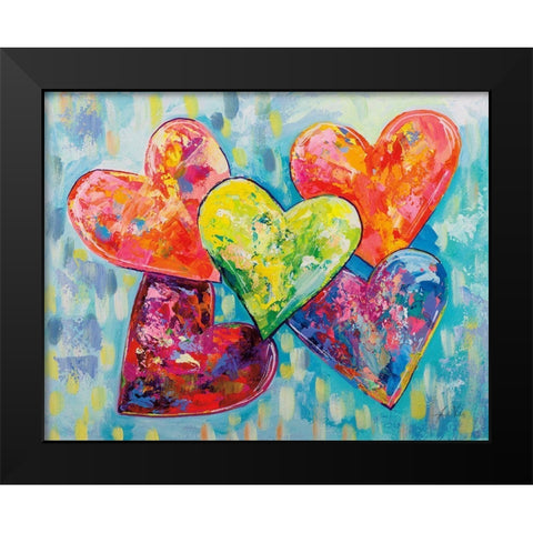 Family Love Black Modern Wood Framed Art Print by Vertentes, Jeanette