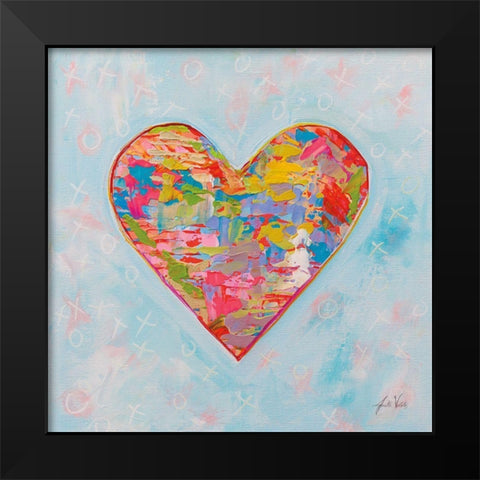 First Love Black Modern Wood Framed Art Print by Vertentes, Jeanette