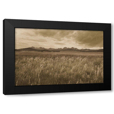 Sawtooth Mountains Idaho II Dark Black Modern Wood Framed Art Print by Majchrowicz, Alan