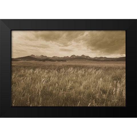Sawtooth Mountains Idaho II Dark Black Modern Wood Framed Art Print by Majchrowicz, Alan