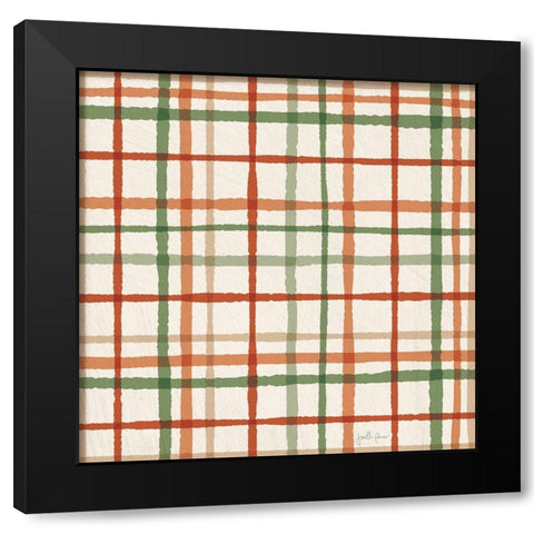 Mushroom Madness Pattern II Black Modern Wood Framed Art Print by Penner, Janelle