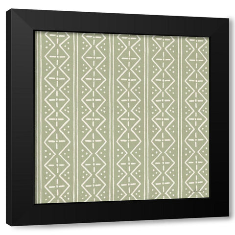 Mushroom Madness Pattern IVC Black Modern Wood Framed Art Print by Penner, Janelle