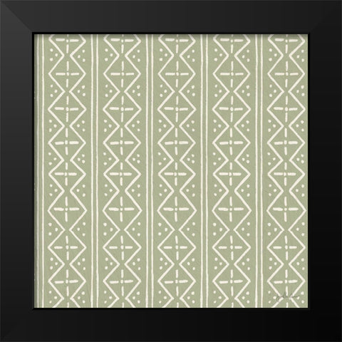 Mushroom Madness Pattern IVC Black Modern Wood Framed Art Print by Penner, Janelle
