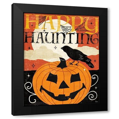 Halloween is Calling IV Black Modern Wood Framed Art Print by Charron, Veronique