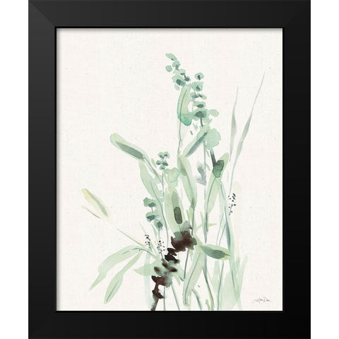 Grasses III on Linen Black Modern Wood Framed Art Print by Pete, Katrina