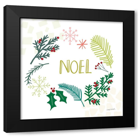 Peace Love Joy III Black Modern Wood Framed Art Print with Double Matting by Warrick, Cheryl
