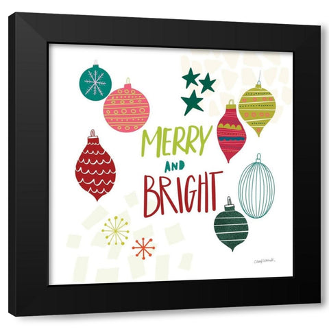Peace Love Joy IV Black Modern Wood Framed Art Print by Warrick, Cheryl