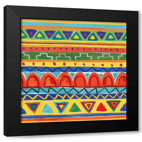 Mucho Caliente Pattern III Light Black Modern Wood Framed Art Print by Zaman, Farida