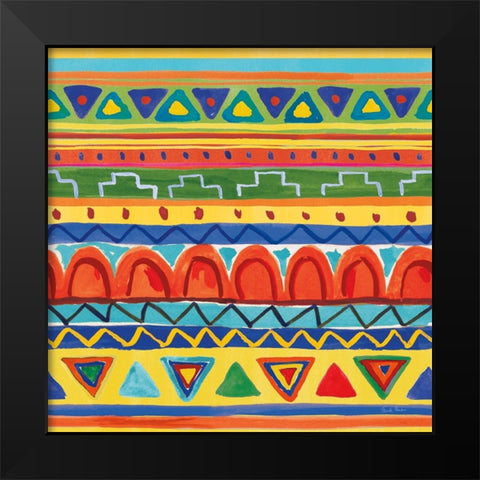 Mucho Caliente Pattern III Light Black Modern Wood Framed Art Print by Zaman, Farida