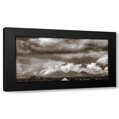 New Mexico Mountains Black Modern Wood Framed Art Print by Larson, Nathan