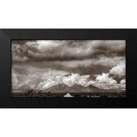 New Mexico Mountains Black Modern Wood Framed Art Print by Larson, Nathan