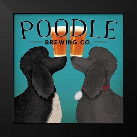 Double Poodle Brewing Black Modern Wood Framed Art Print by Fowler, Ryan