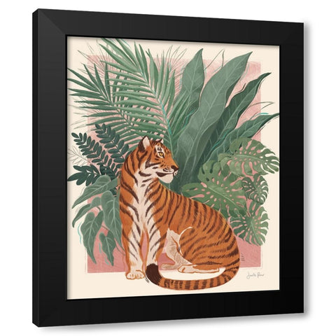 Majestic Cats II No Woman Black Modern Wood Framed Art Print by Penner, Janelle