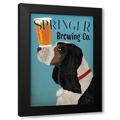 Springer Brewing Co Black Modern Wood Framed Art Print by Fowler, Ryan