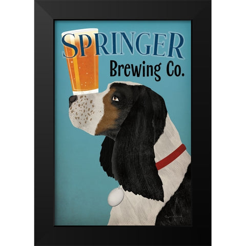 Springer Brewing Co Black Modern Wood Framed Art Print by Fowler, Ryan