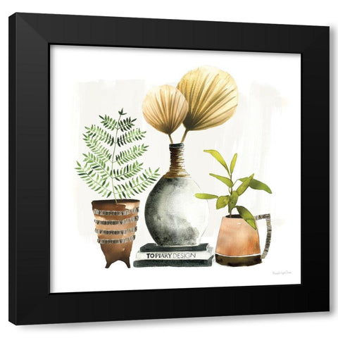 Weekend Plants II Black Modern Wood Framed Art Print with Double Matting by Charro, Mercedes Lopez