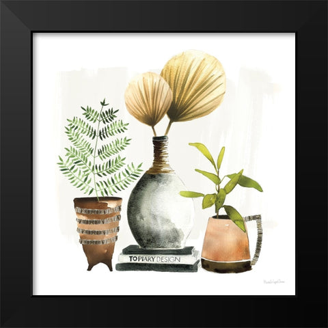 Weekend Plants II Black Modern Wood Framed Art Print by Charro, Mercedes Lopez