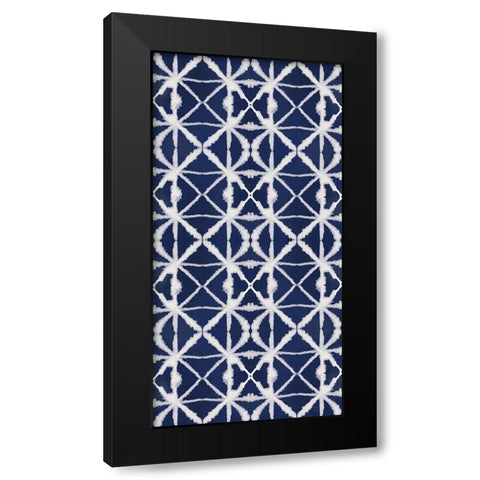 Indigo Splash Pattern VIE Panel Black Modern Wood Framed Art Print with Double Matting by June, Dina