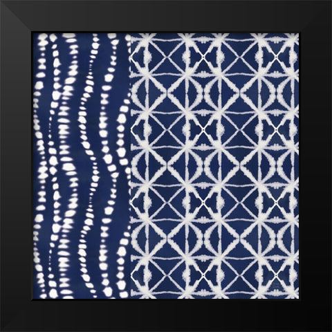 Indigo Splash XII Black Modern Wood Framed Art Print by June, Dina