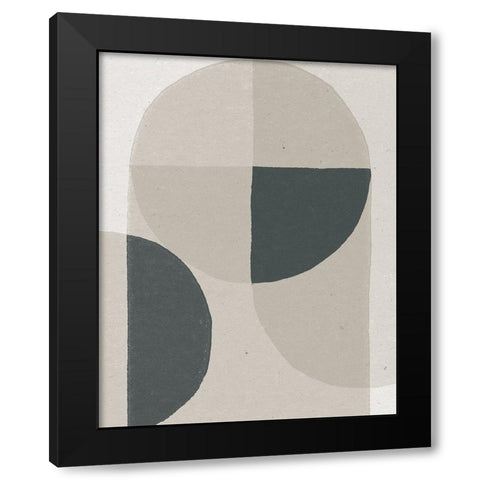 Soft Rain II Dark Gray Black Modern Wood Framed Art Print by Hershey, Moira