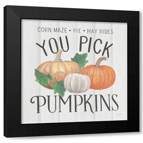 Fall at the Farm VII Black Modern Wood Framed Art Print with Double Matting by Wiens, James