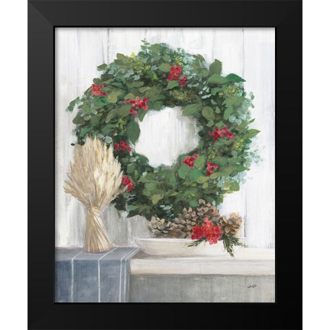 Natural Christmas II Blue Black Modern Wood Framed Art Print by Purinton, Julia
