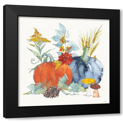 Fall Flair II Black Modern Wood Framed Art Print with Double Matting by Tavoletti, Anne