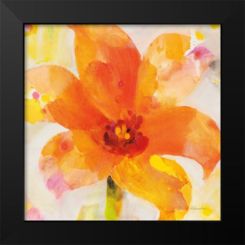 Bright Tulips II Black Modern Wood Framed Art Print by Hristova, Albena