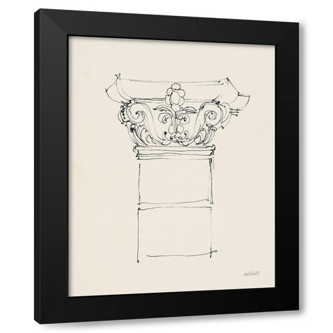 Lucca Column Black Modern Wood Framed Art Print with Double Matting by Tavoletti, Anne