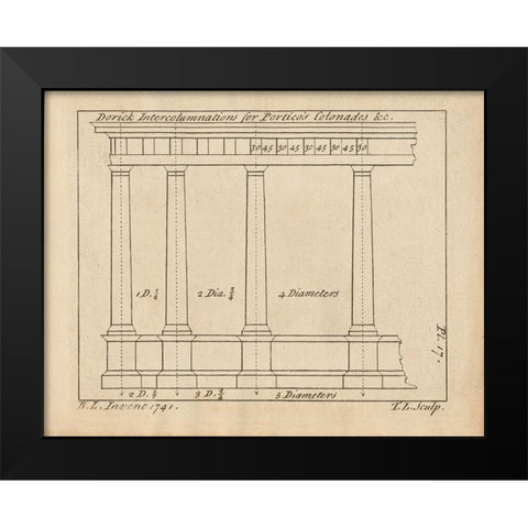 Architectural Drawings V Black Modern Wood Framed Art Print by Wild Apple Portfolio