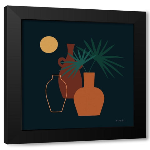 Mod Vessels I Regal Black Modern Wood Framed Art Print with Double Matting by Zaman, Farida