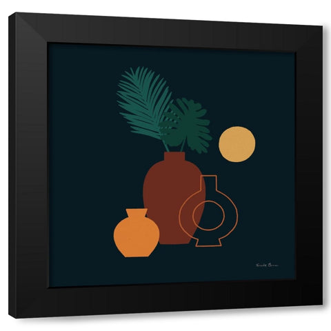 Mod Vessels II Regal Black Modern Wood Framed Art Print by Zaman, Farida