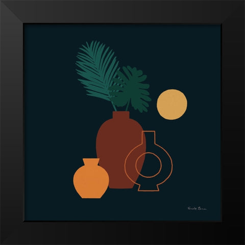 Mod Vessels II Regal Black Modern Wood Framed Art Print by Zaman, Farida