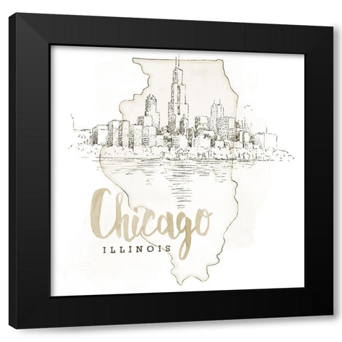 US Cities VI Black Modern Wood Framed Art Print by Grove, Beth