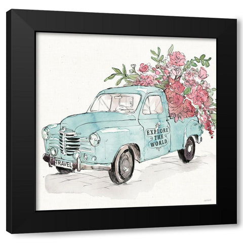 Vintage Travel V Black Modern Wood Framed Art Print by Tavoletti, Anne