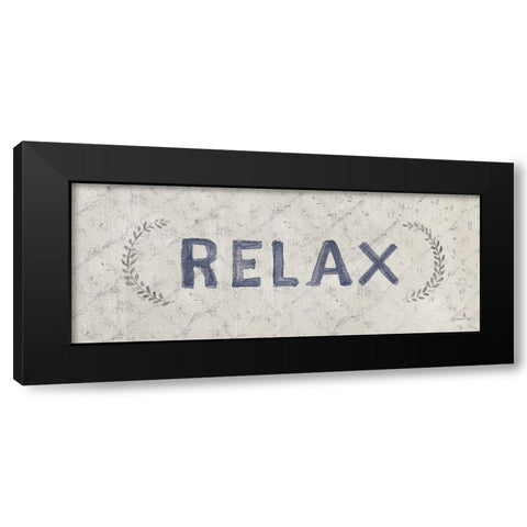 Victorian Bath Words II Black Modern Wood Framed Art Print by Nai, Danhui