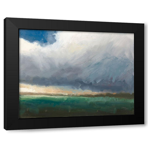 September Landscape Black Modern Wood Framed Art Print by Wellington Studio