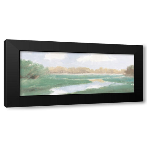 Peaceful Stream Black Modern Wood Framed Art Print with Double Matting by Studio, Wellington