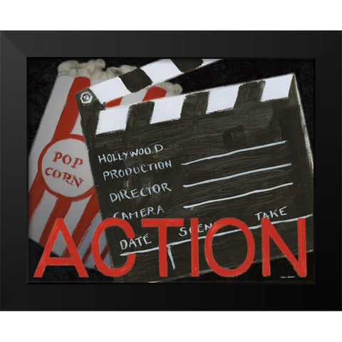 Lights Camera Action III Black Modern Wood Framed Art Print by Fabiano, Marco